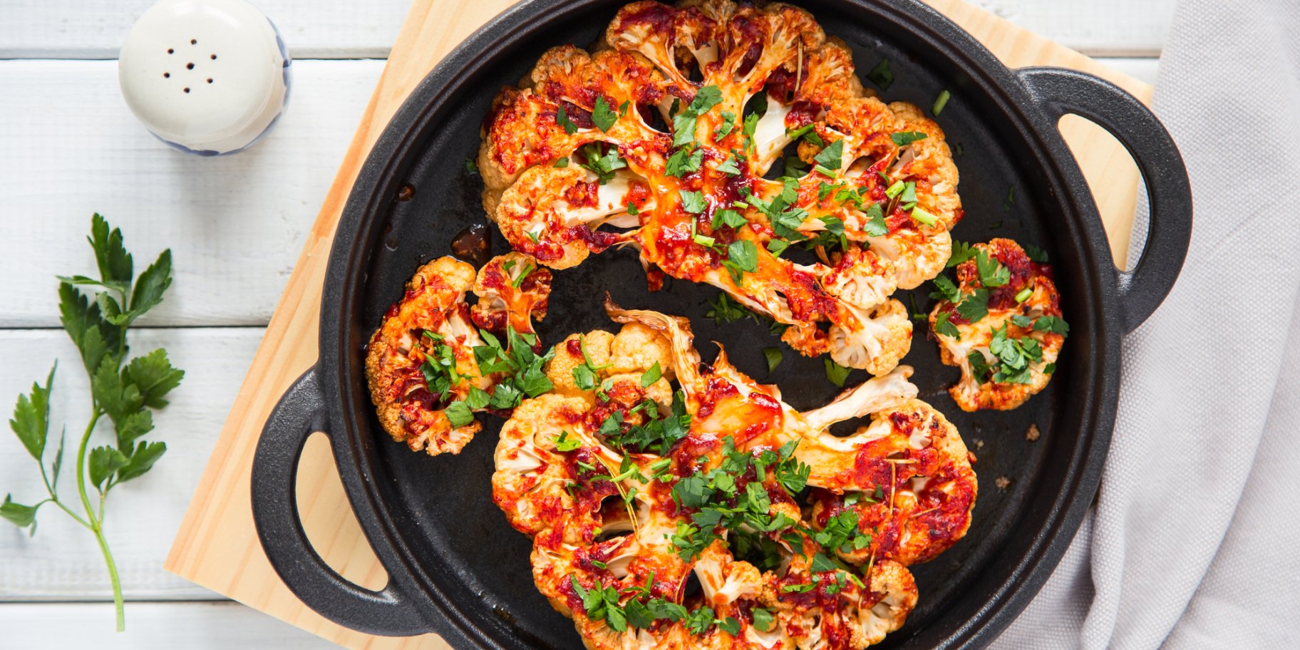 Стейки з цвітної капусти під сиром рецепт