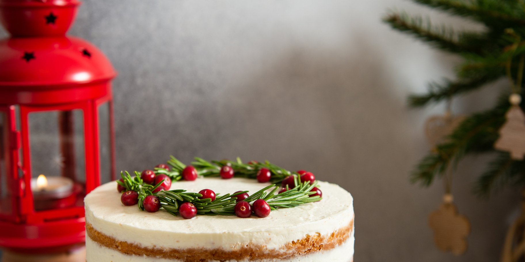 Торт с клюквой