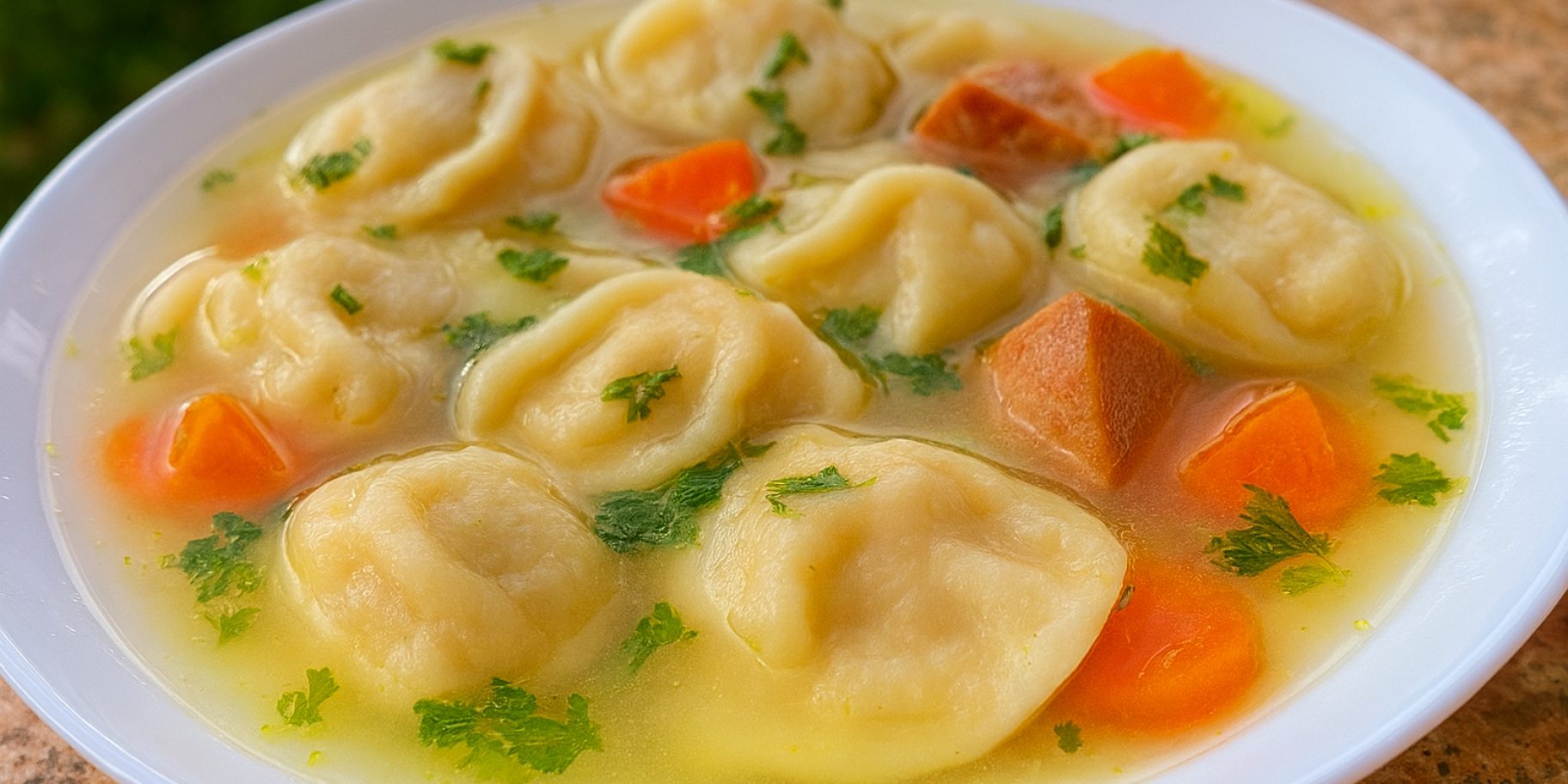 Дзяма з пельменями