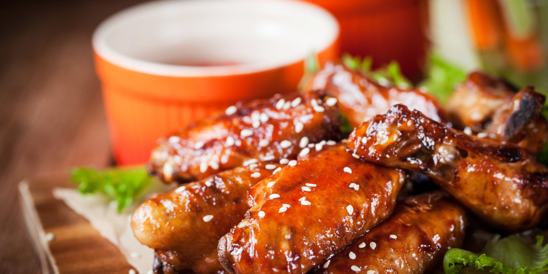 куриные крылышки с кунжутом