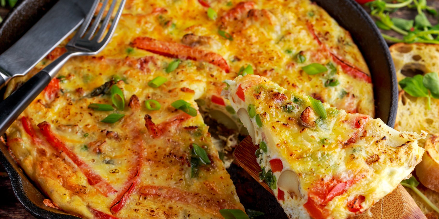 Картопляний омлет з фаршем