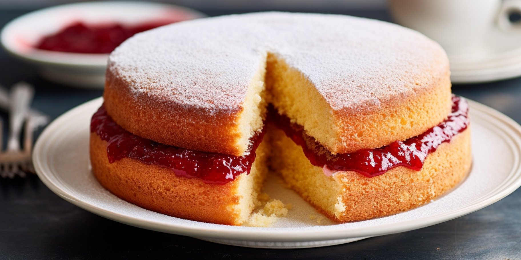 Полуничний торт — ніжний бісквіт і прошарок желе
