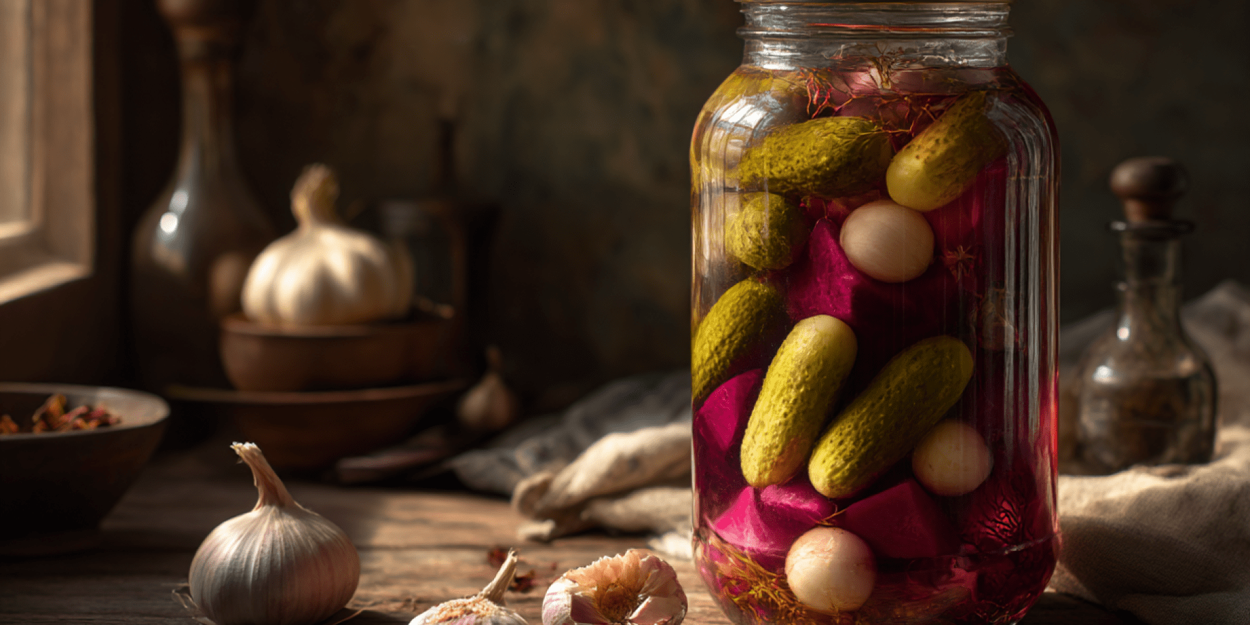 Квашені огірки з буряком