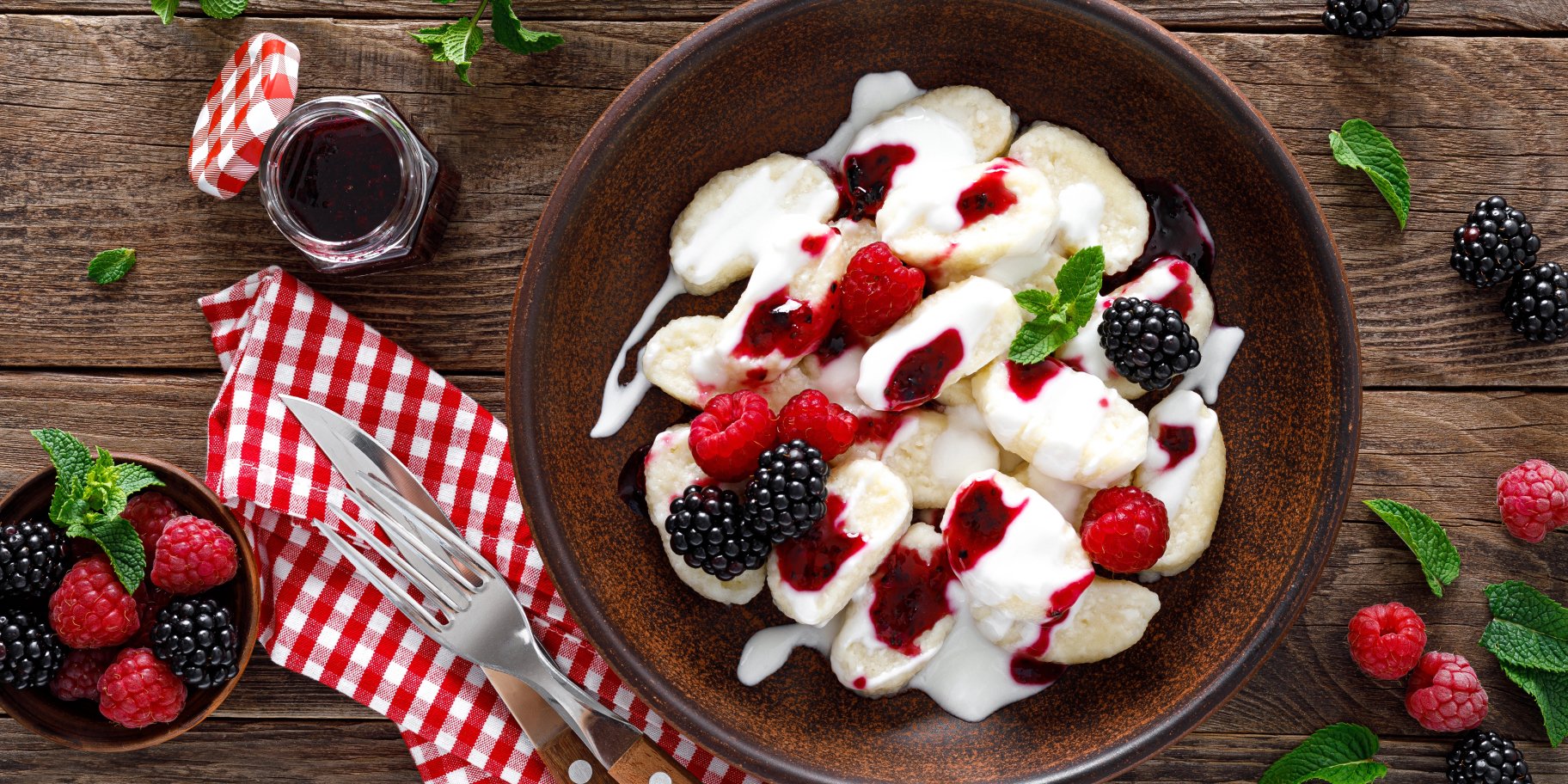 Ліниві вареники із заварним кремом