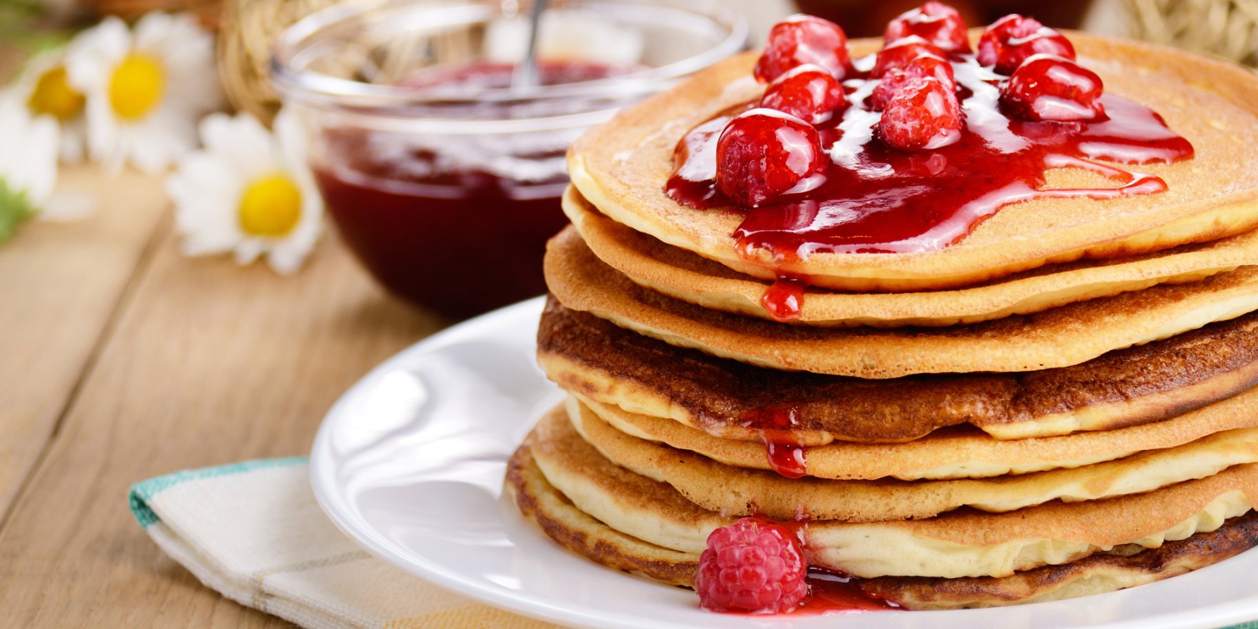 Млинці з малиною