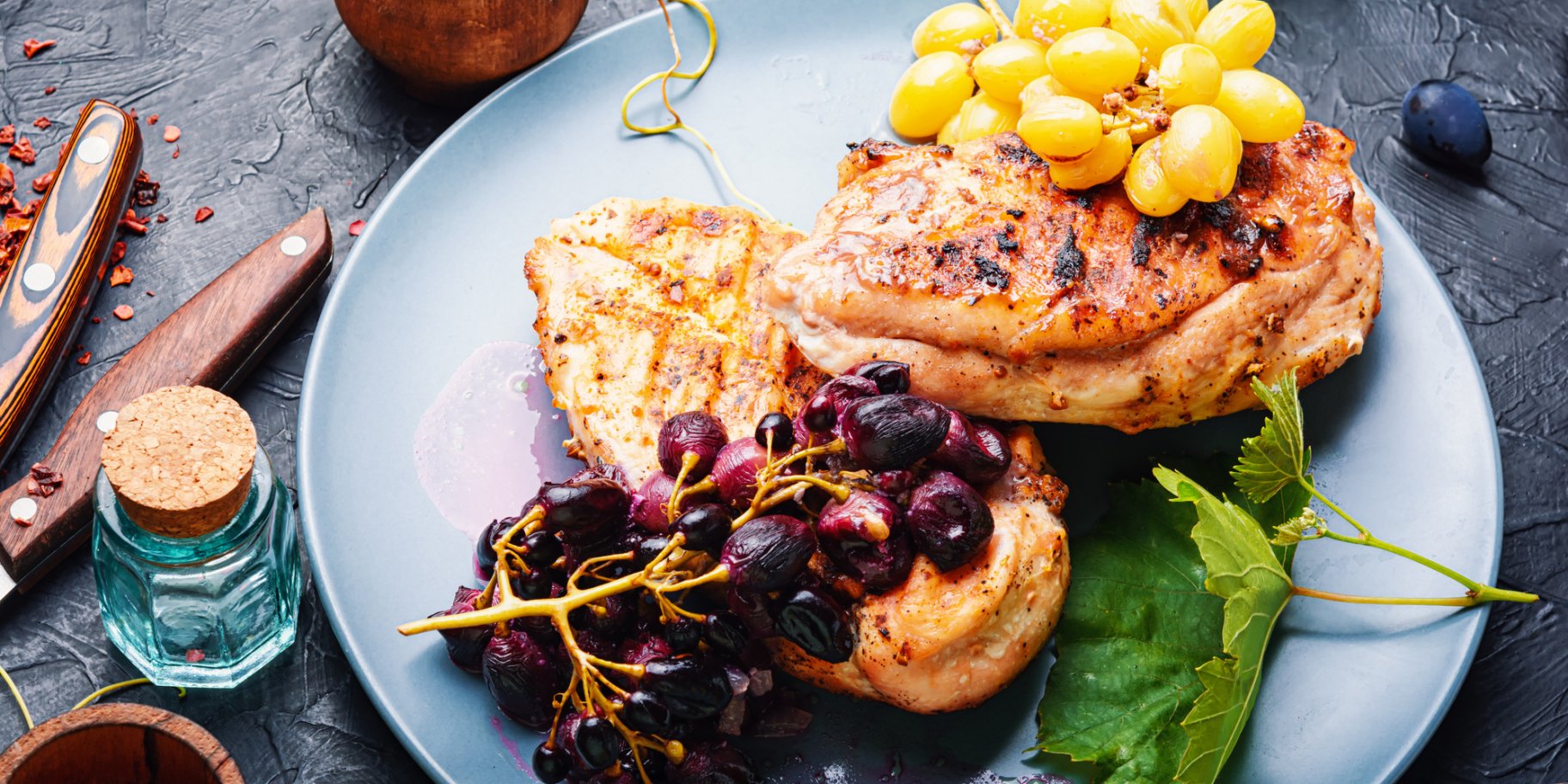 Філе індички з виноградом