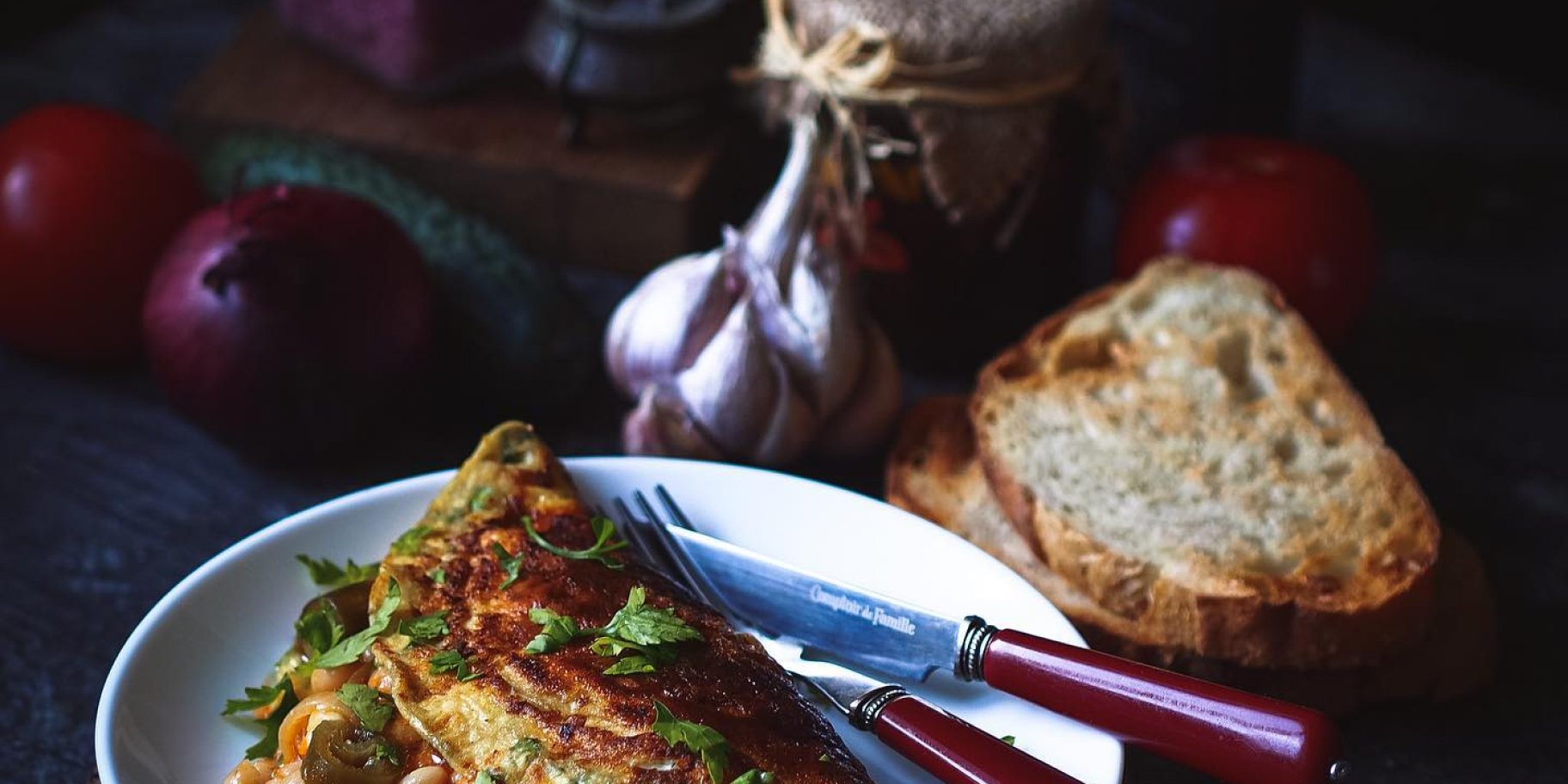 омлет з квасолею