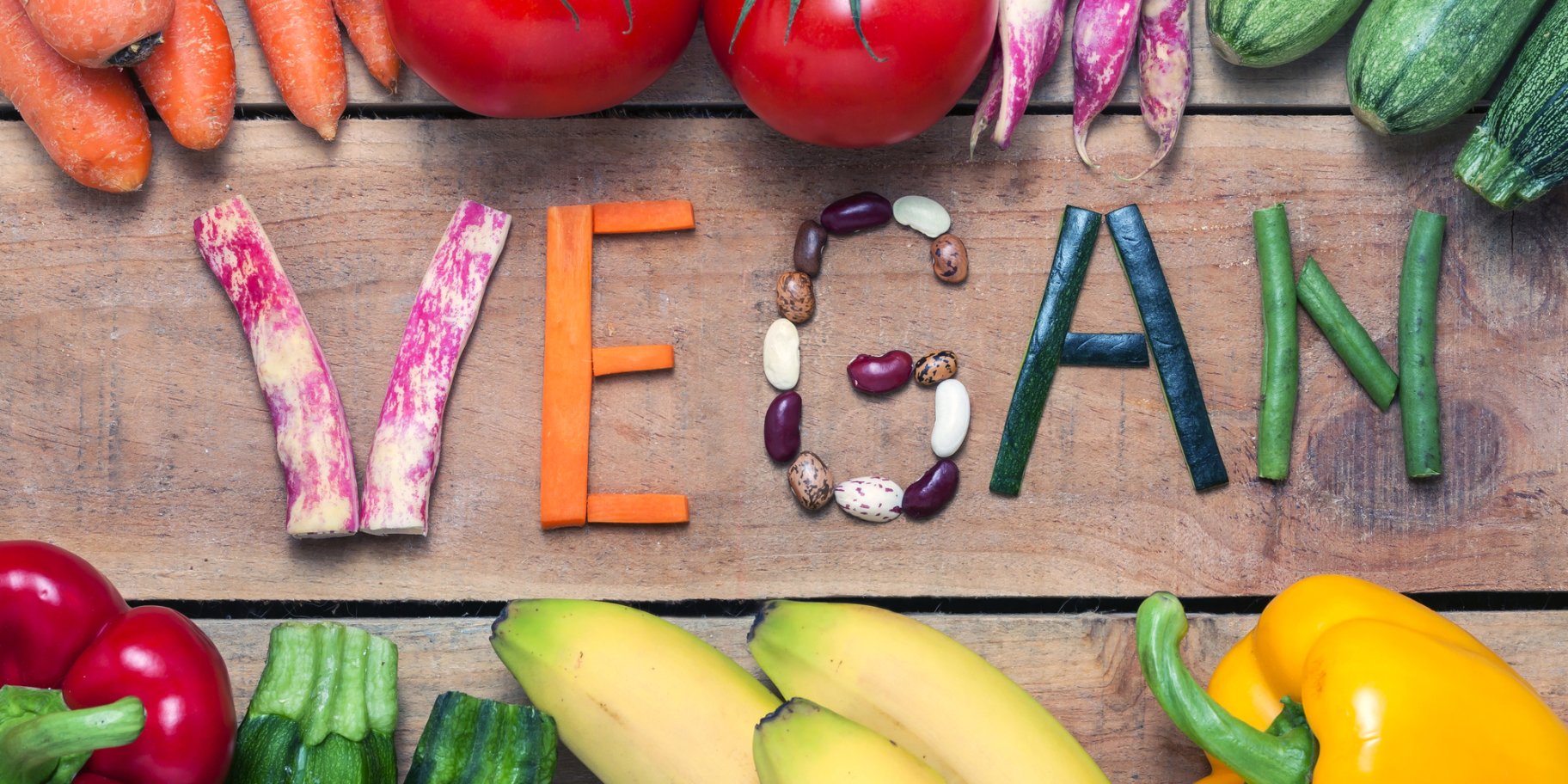 свіжі овочі й фрукти; веганська дієта