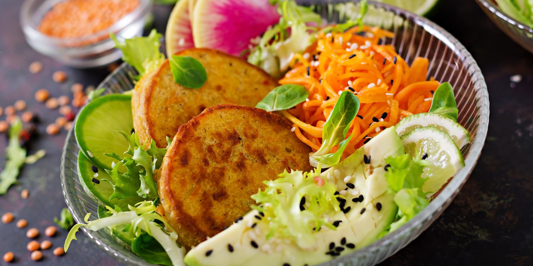 оладки з сочевицею та кабачком