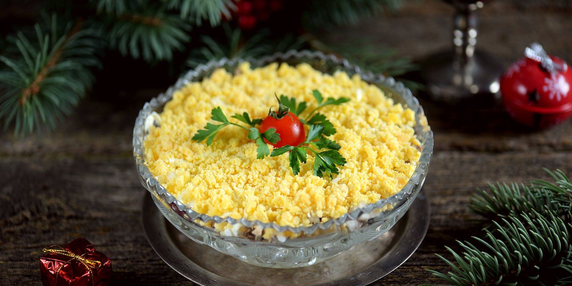 Салат Мімоза на столі