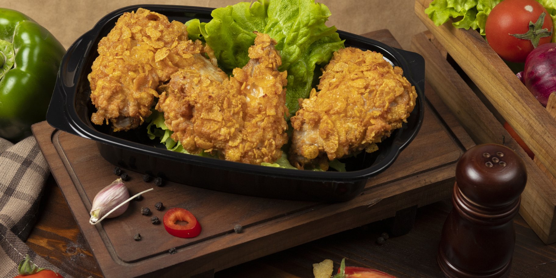 Стегна з кукурудзяними пластівцями