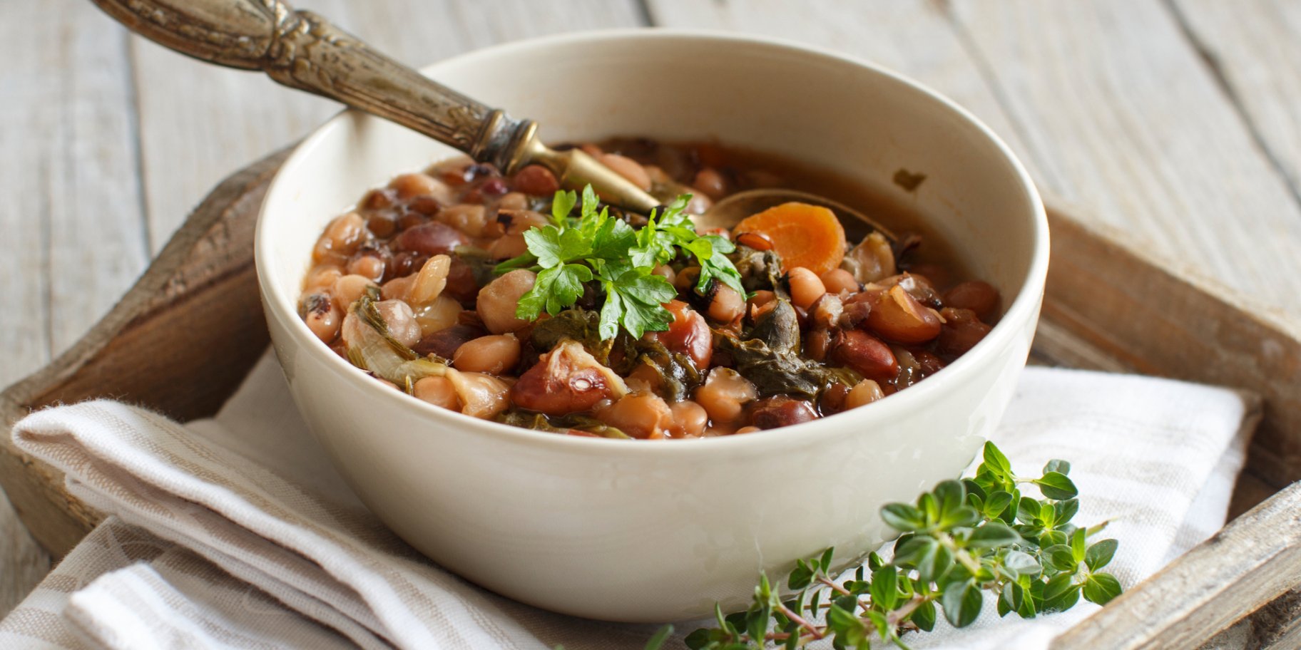 курячий суп з квасолею