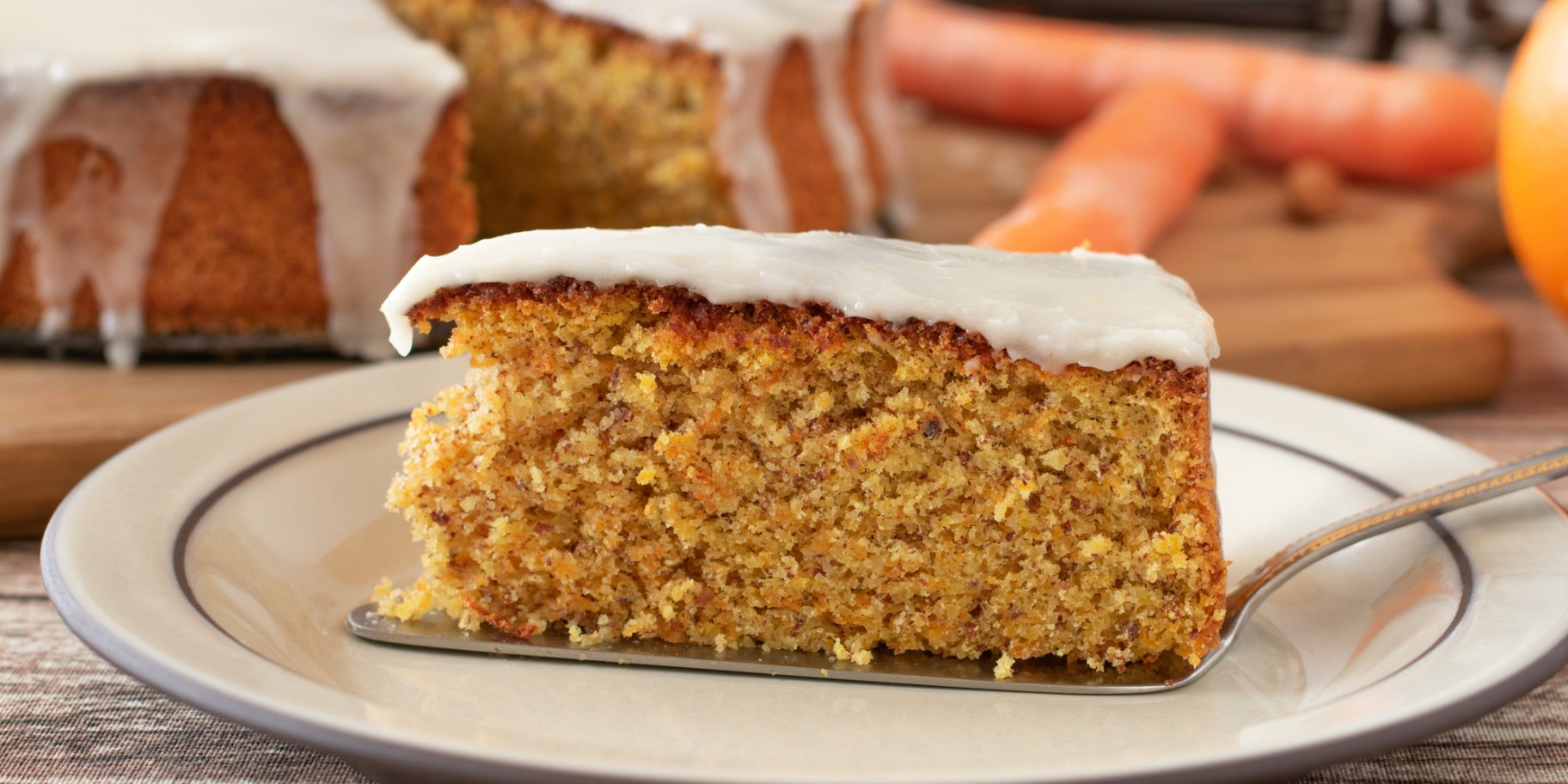 Морквяний кекс з глазур'ю