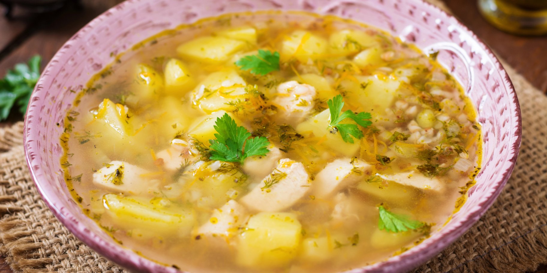 Суп з гречкою та куркою