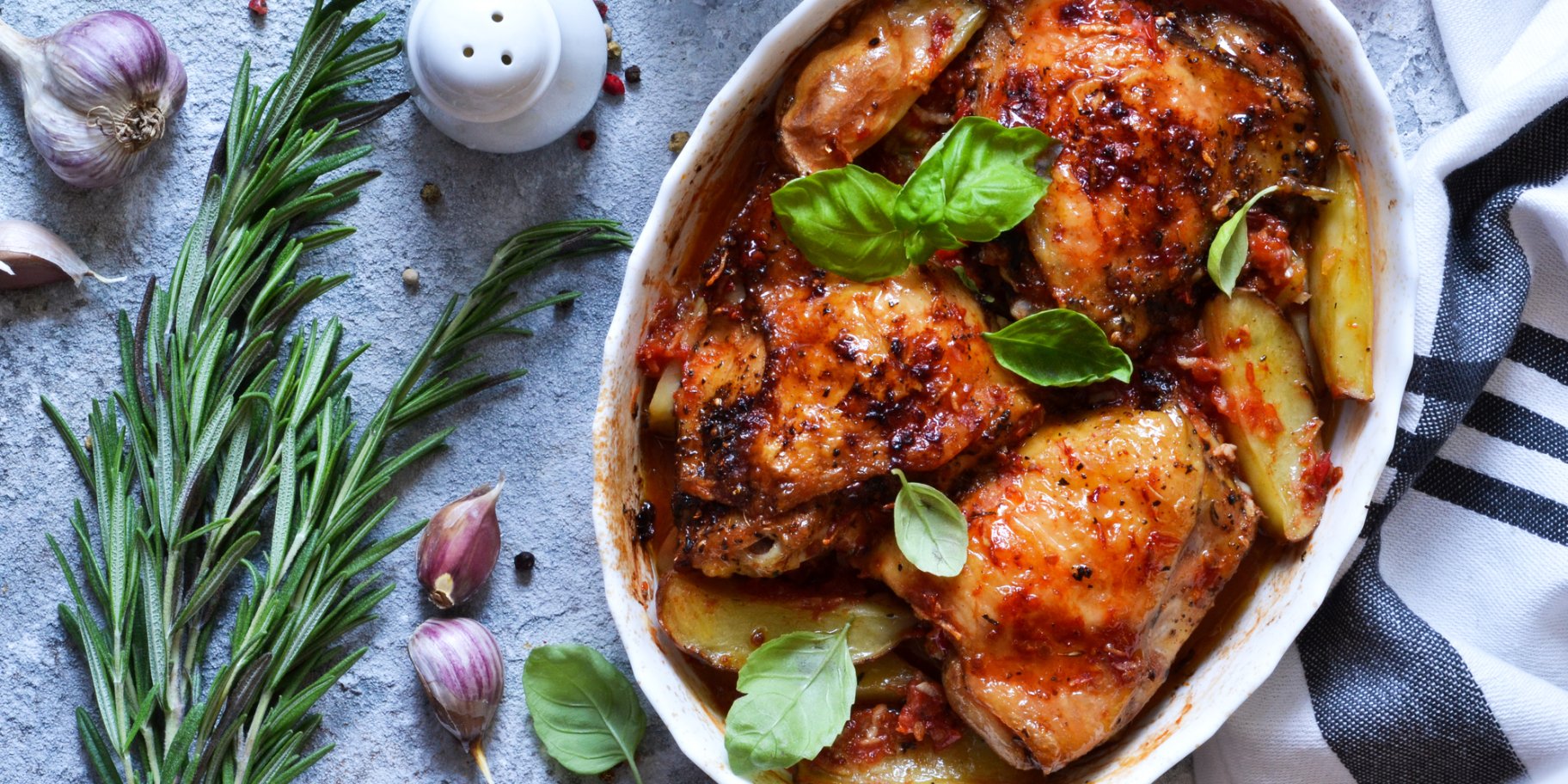 курячі стегна з бататом