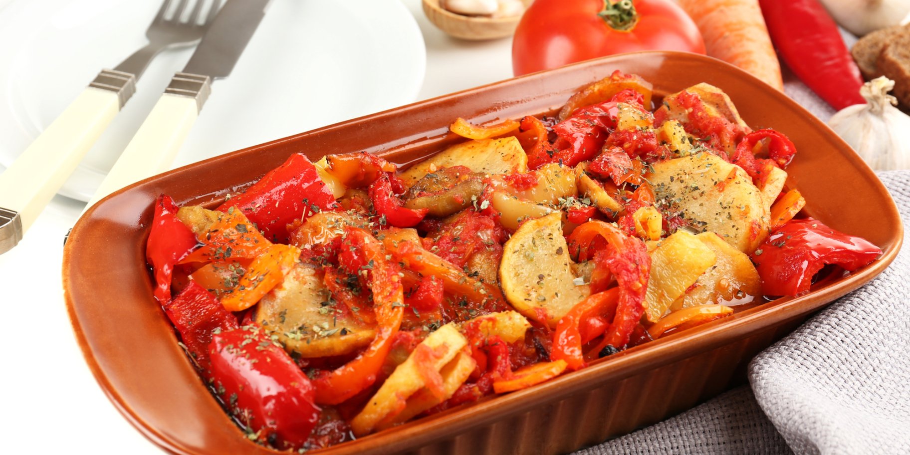 Запіканка з кабачків, моркви і перцю