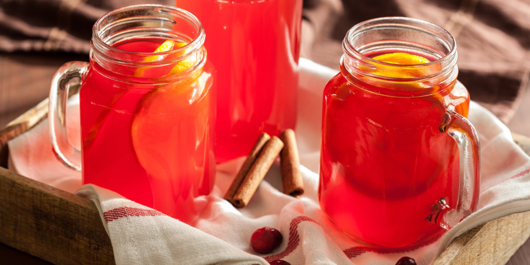 Чай с клюквой и апельсином