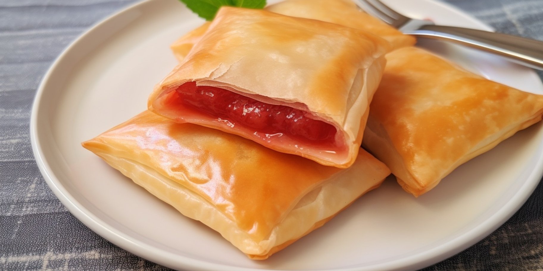 Смажені пиріжки з полуницею