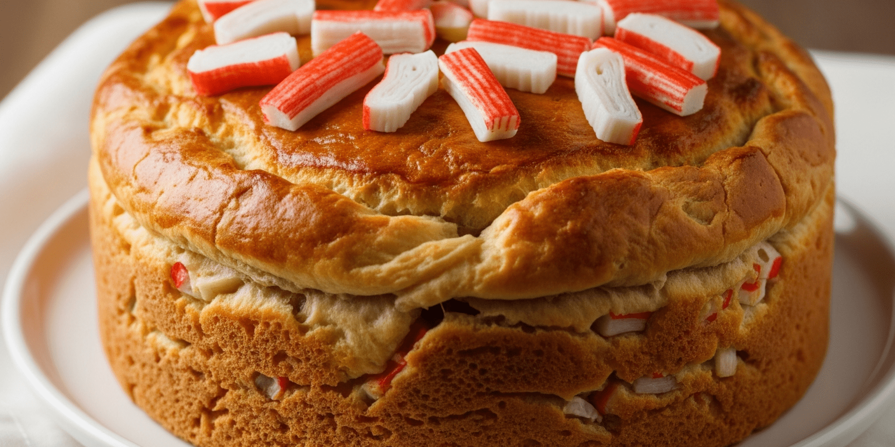 Пиріг на майонезі з крабовими паличками