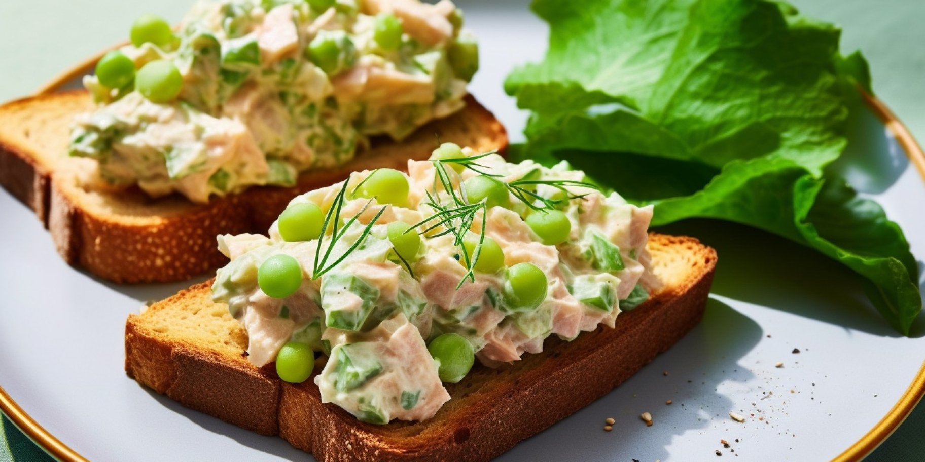 Салат с печенью трески и горошком