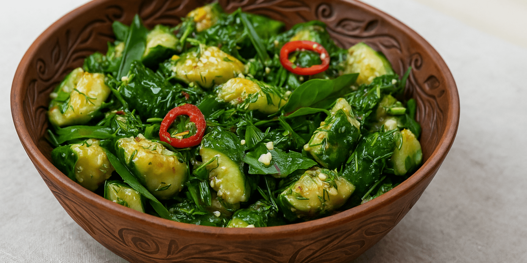 биті огірки зі щавлем