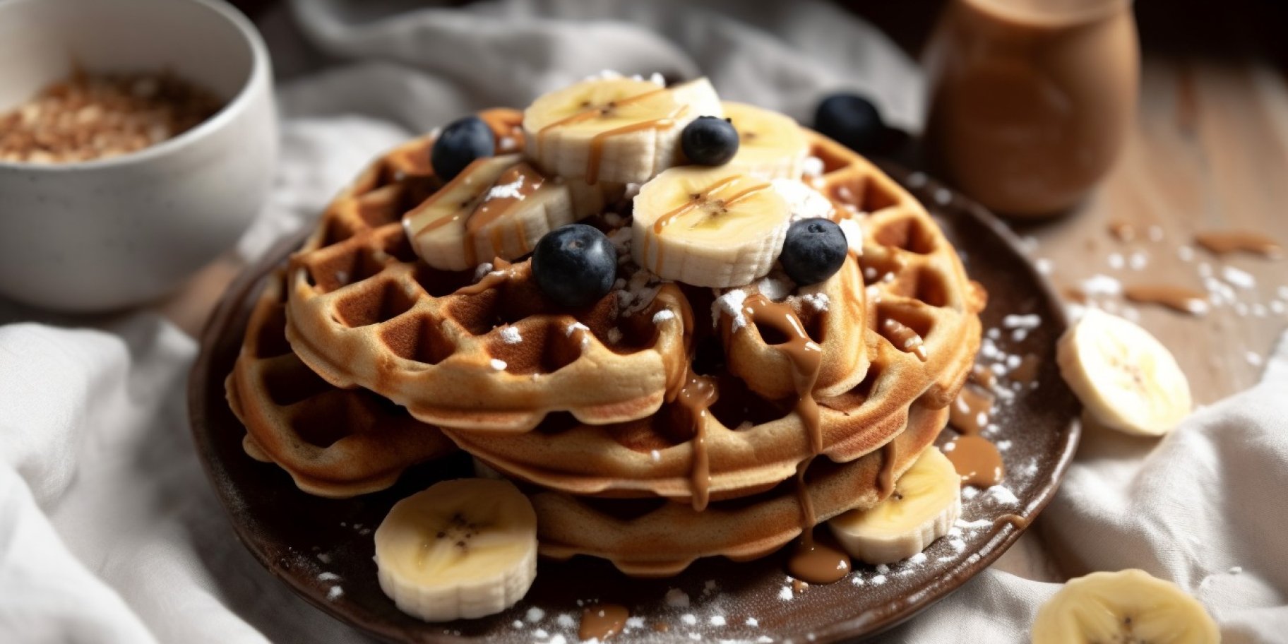 Бананово-вівсяні вафлі