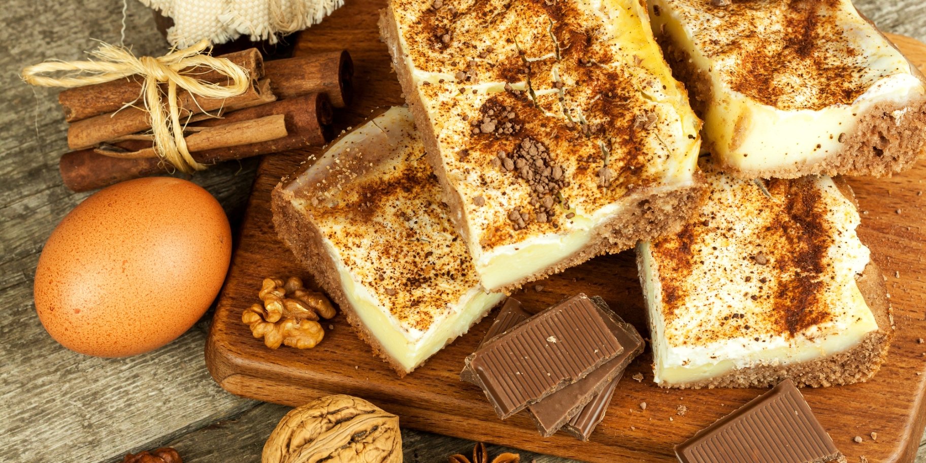 Пряні гарбузові квадратики з кремом