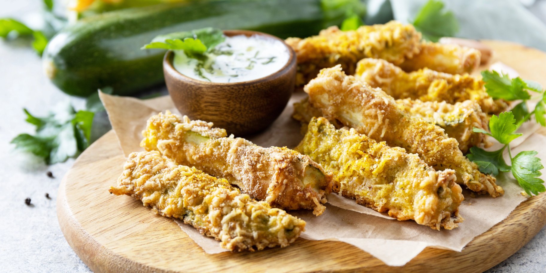 Кабачки фрі під сиром