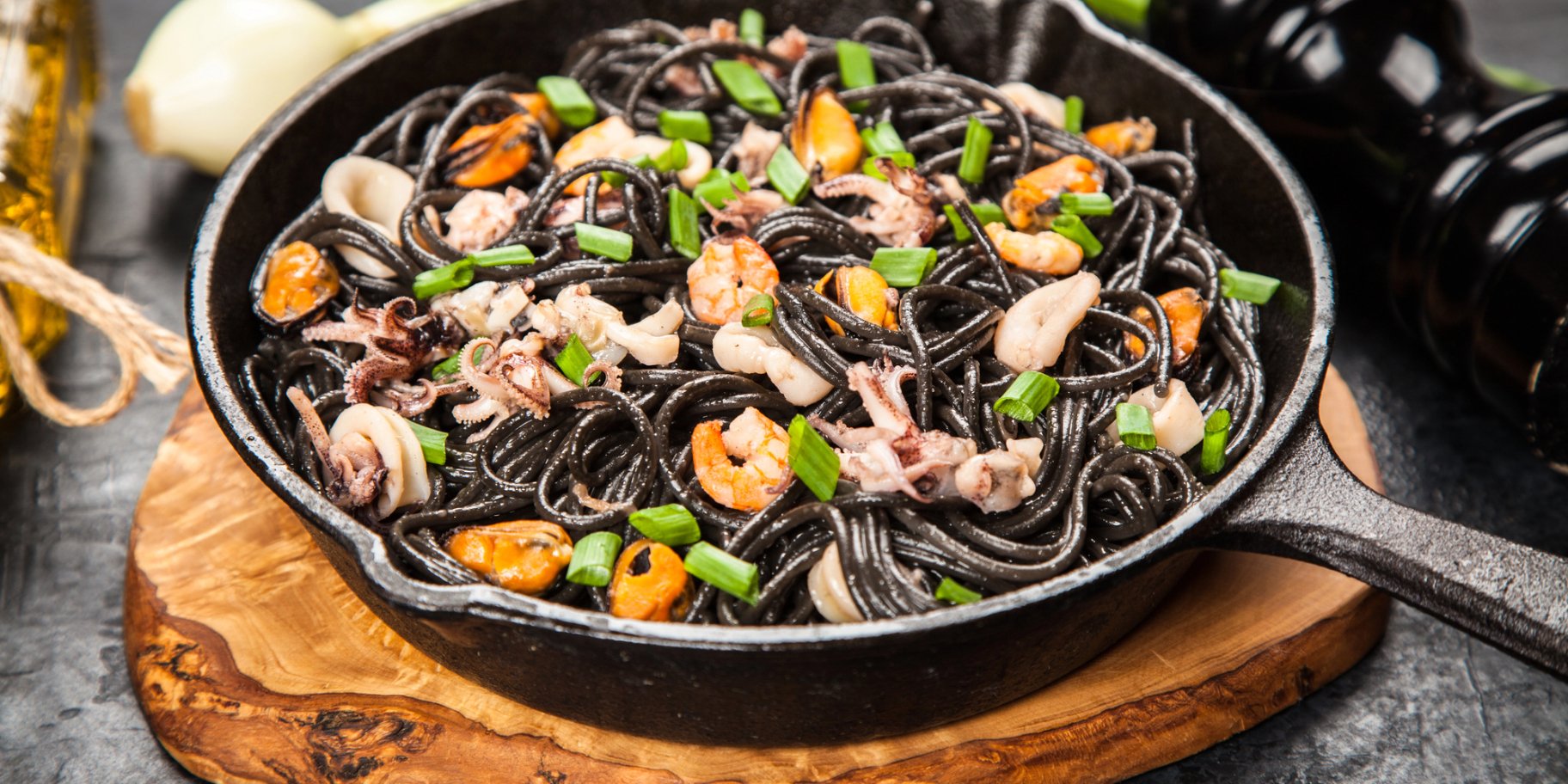 Спагеті з креветками