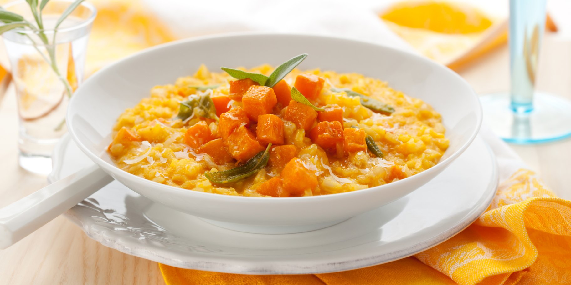 Тыквенное ризотто с мясом