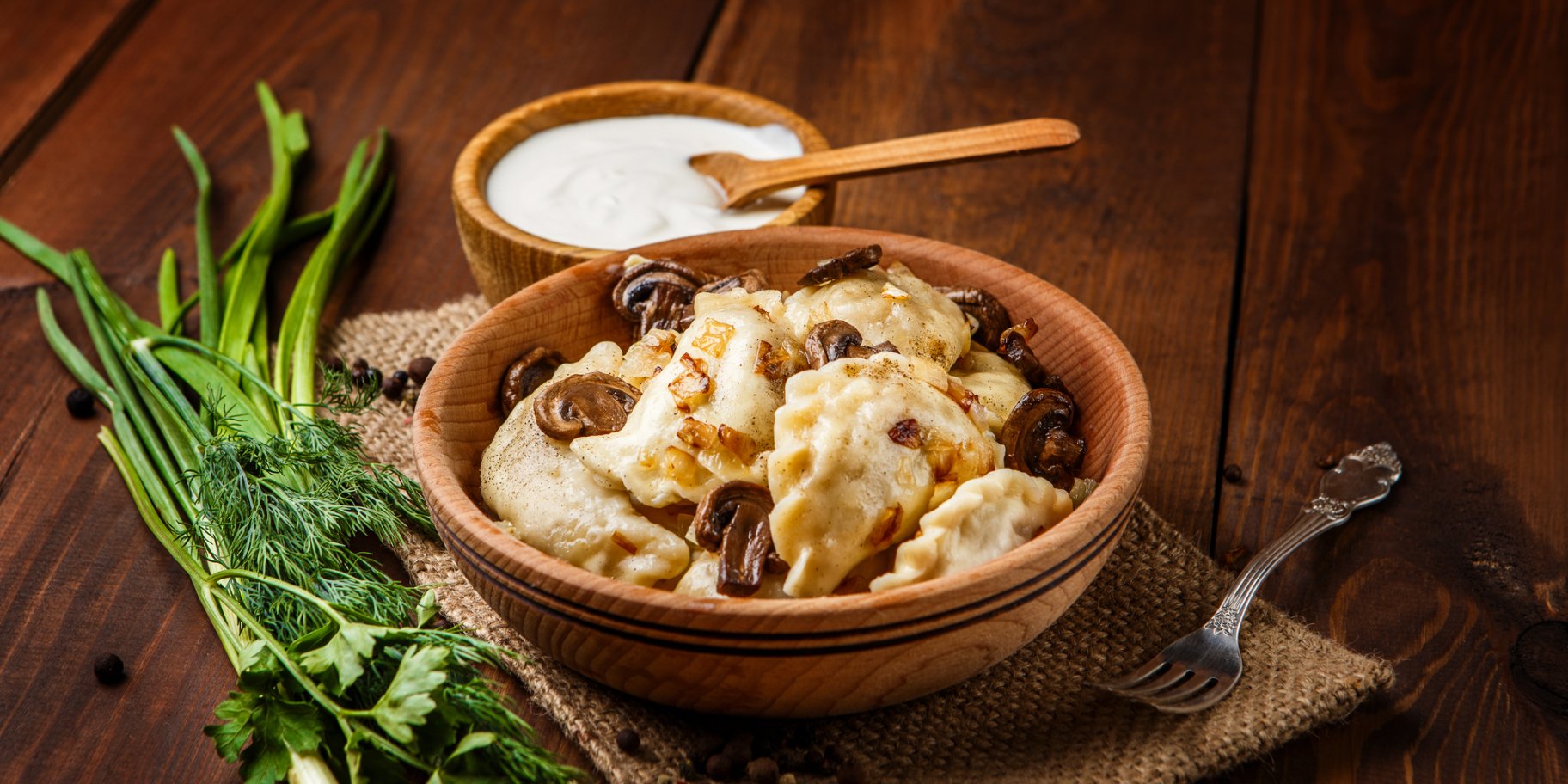 вареники з грибами