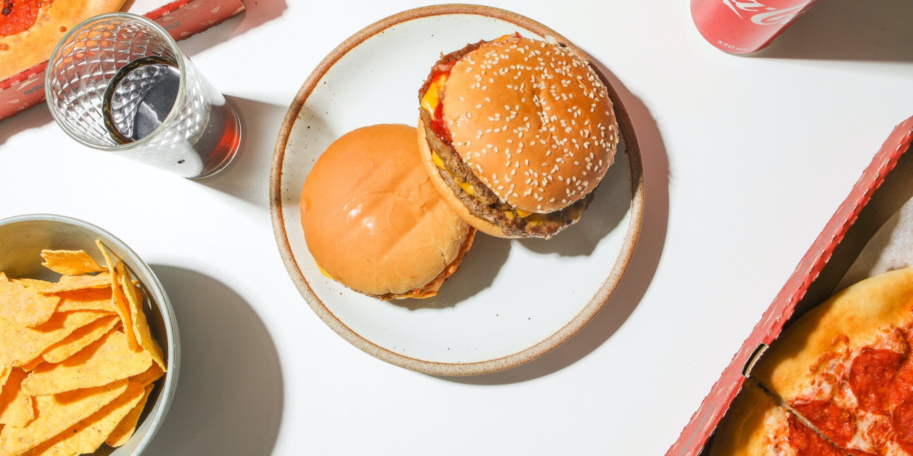 Гамбургер і піца