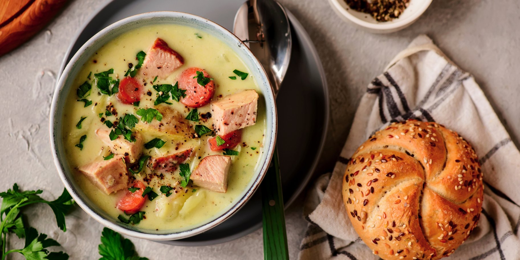 Суп із шинкою