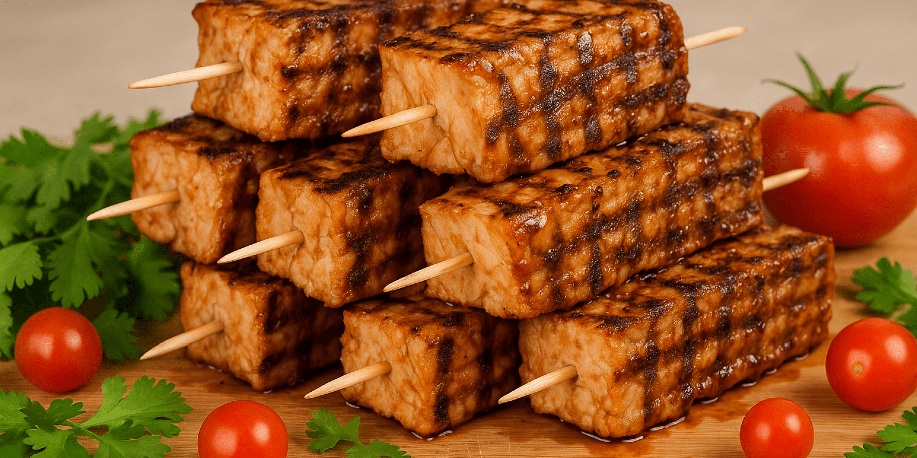 Шашлички з лавашем і фаршем