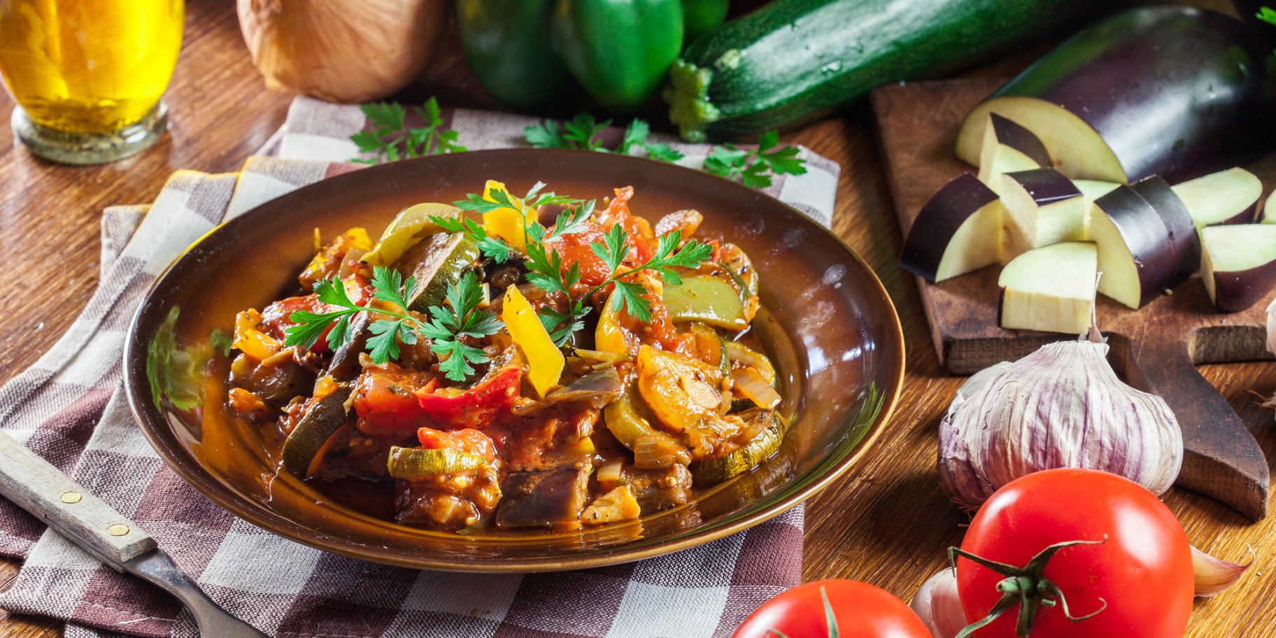 Тушковані овочі з квасолею