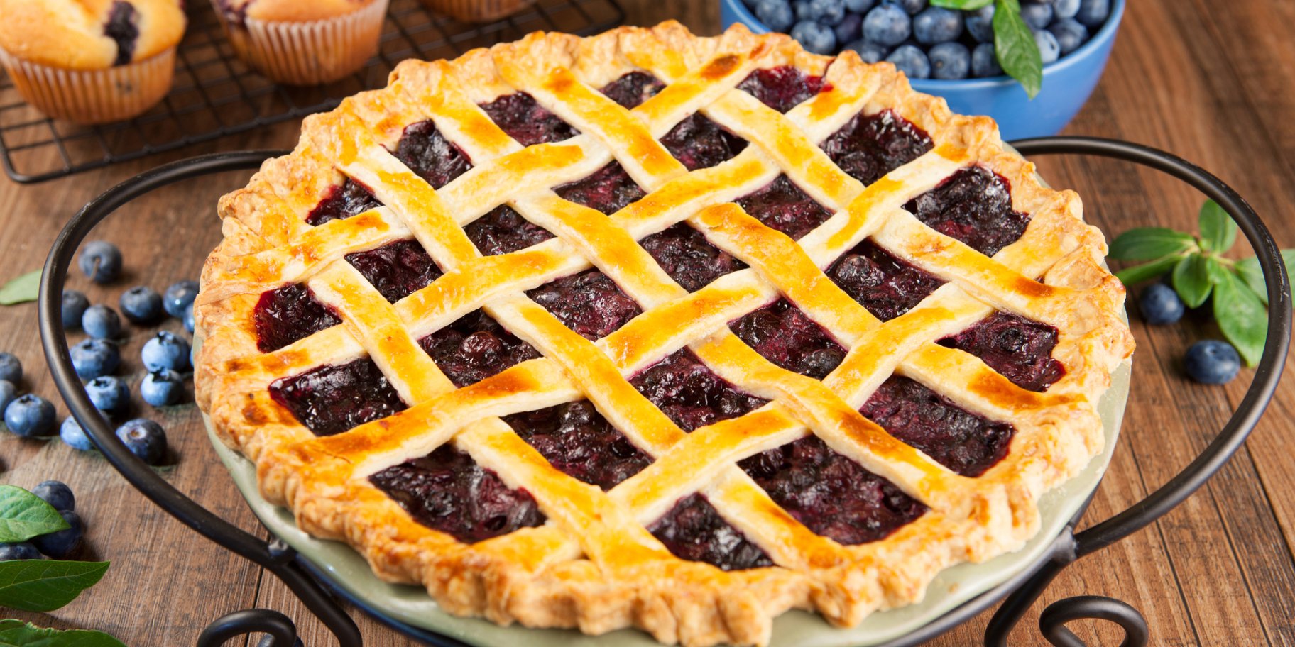 Пісочний пиріг з чорницею