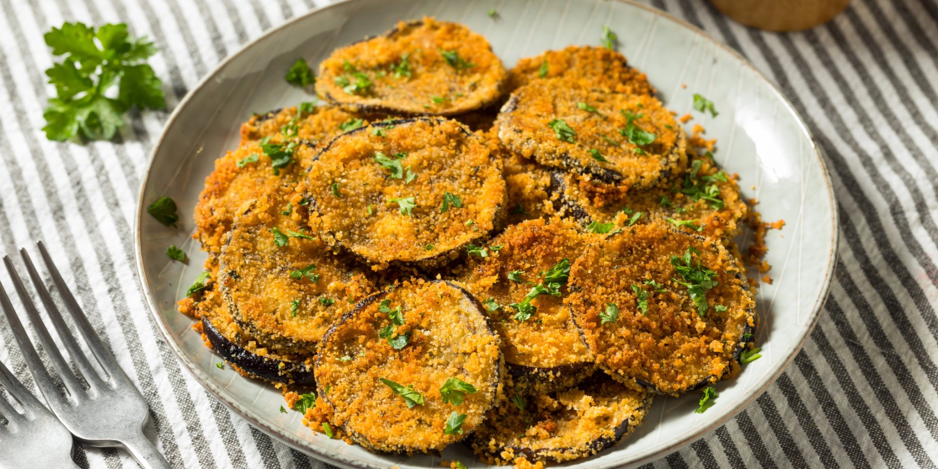 Баклажаны в панировочных сухарях