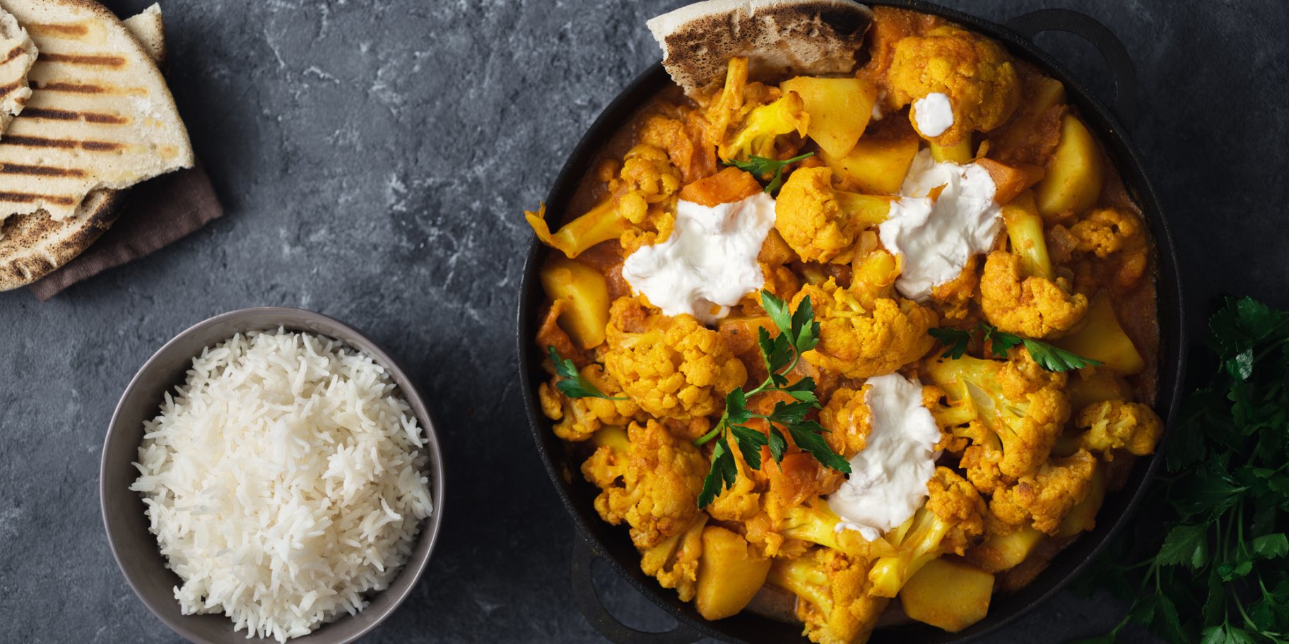 Карри из цветной капусты и чечевицы