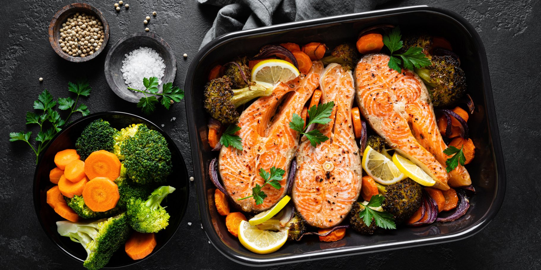 Сьомга з овочами