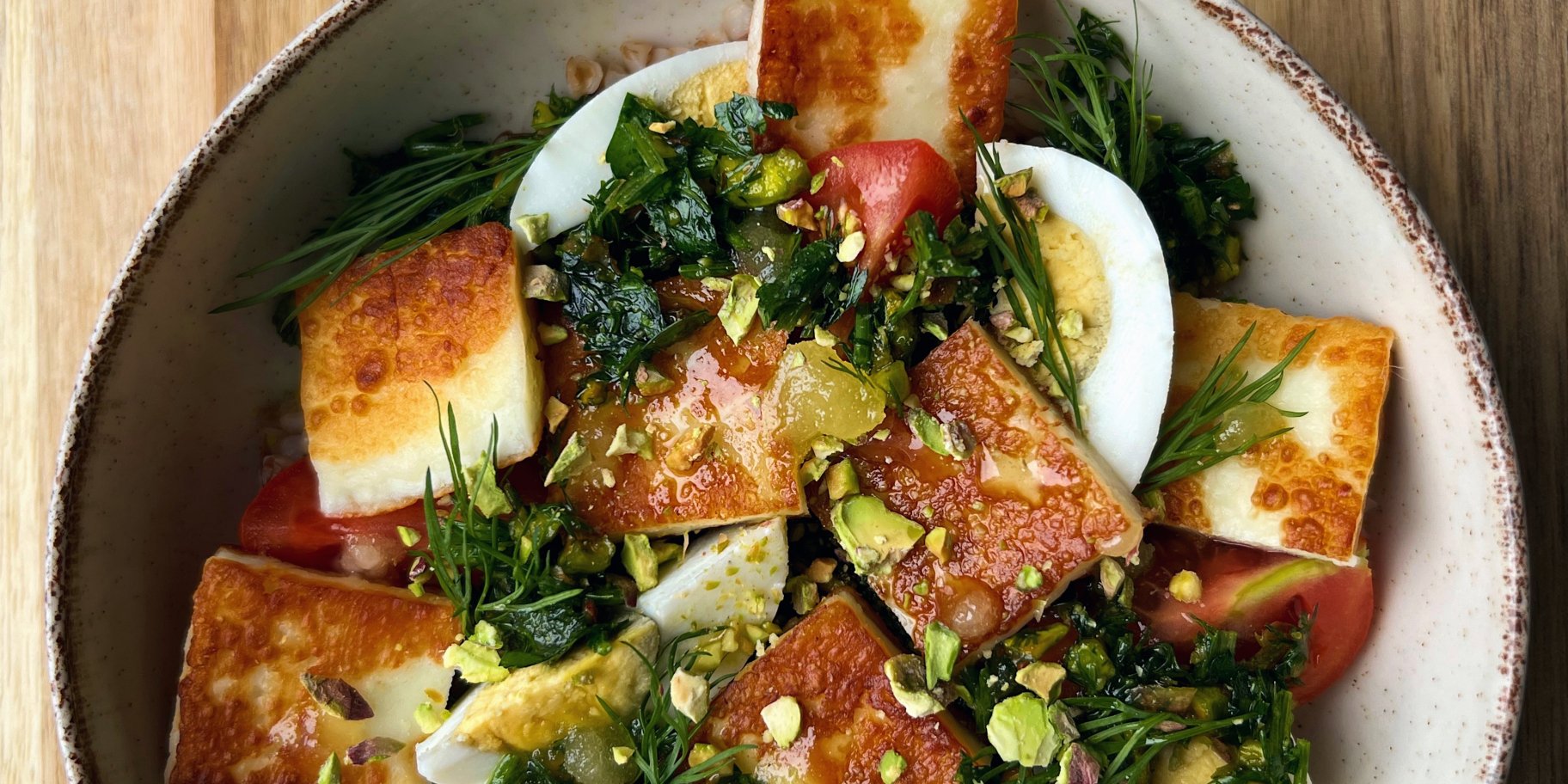 халумі з гречкою