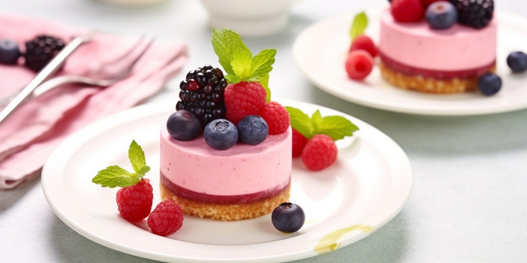 Тістечка баваруа з малиною