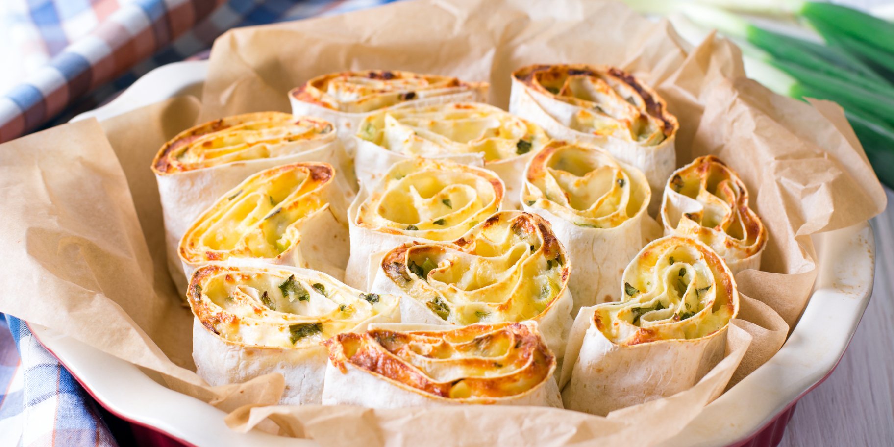 Лаваш зі шпинатом і грибами