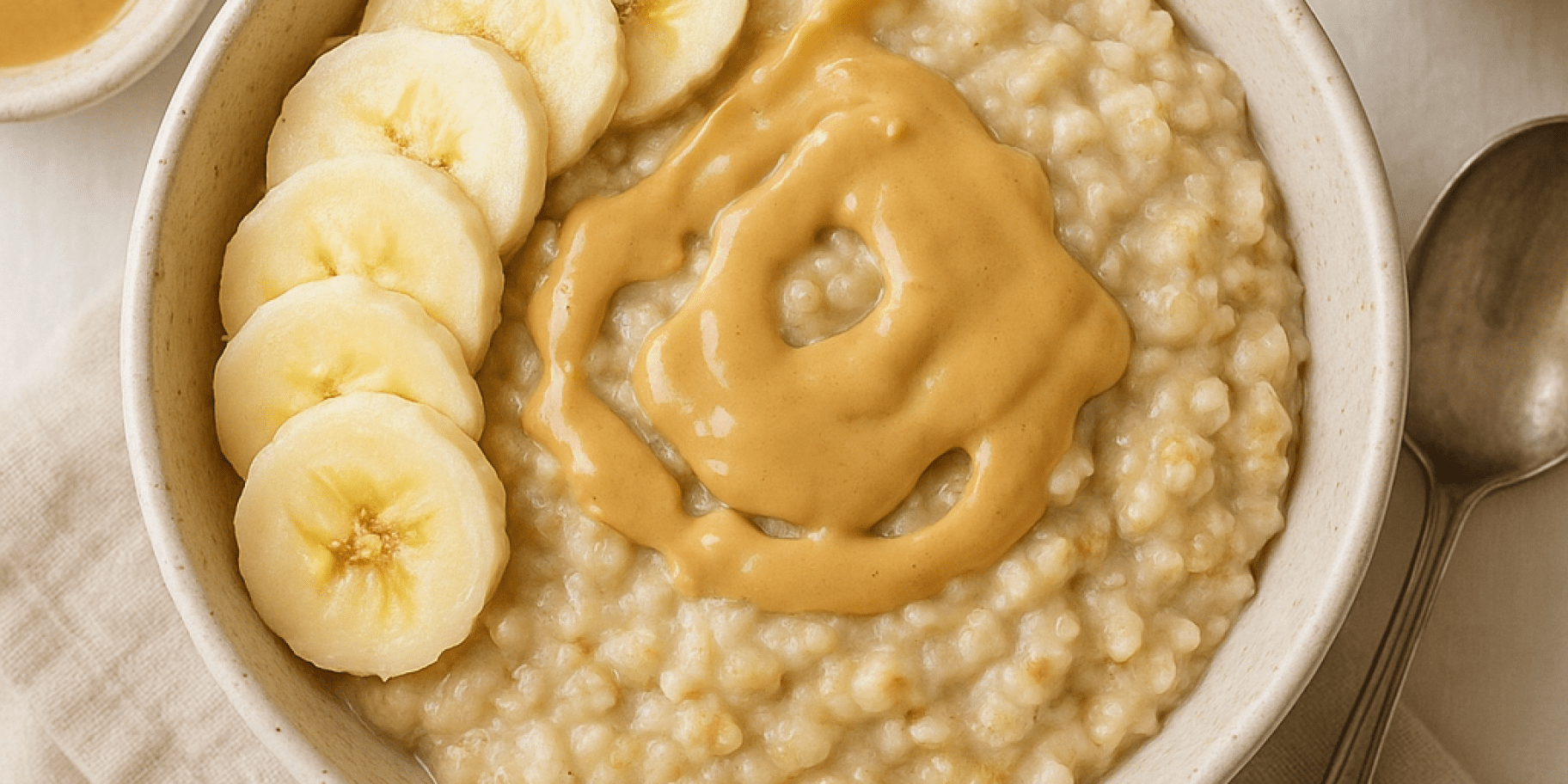 Вівсяна каша з бананом і тахіні