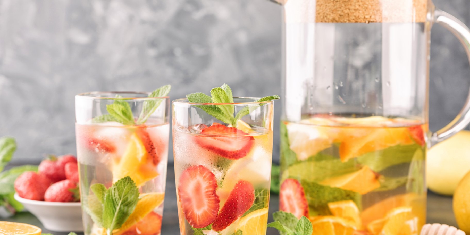 Клубнично-апельсиновый лимонад