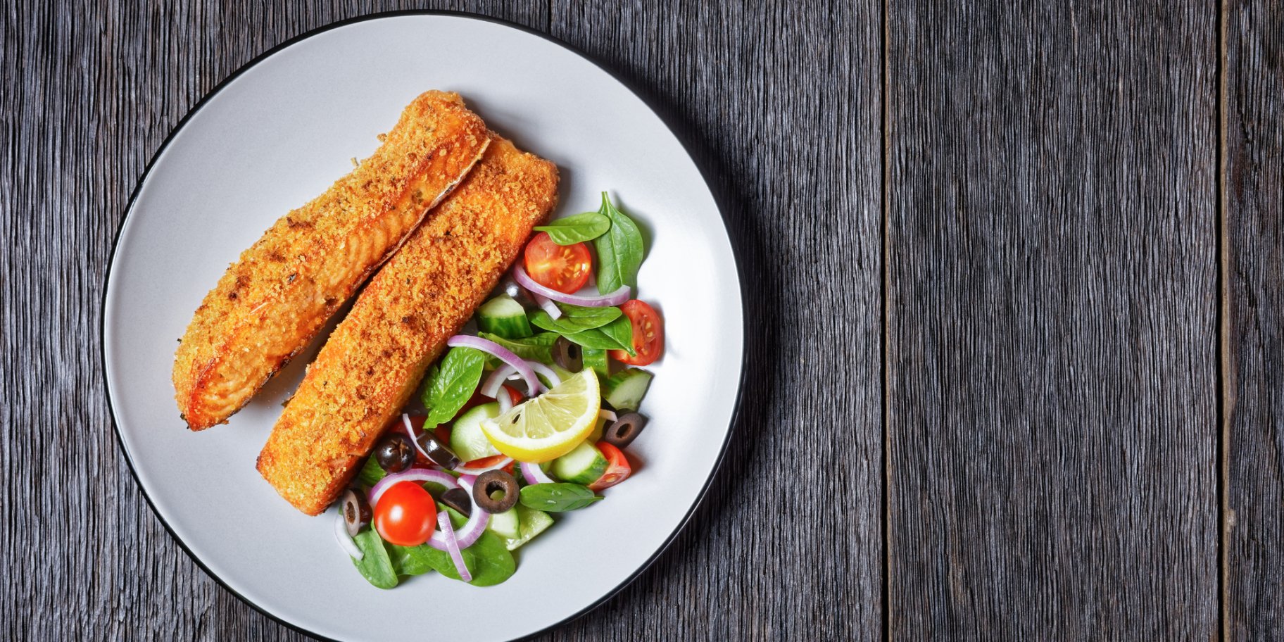 Лосось в панировке