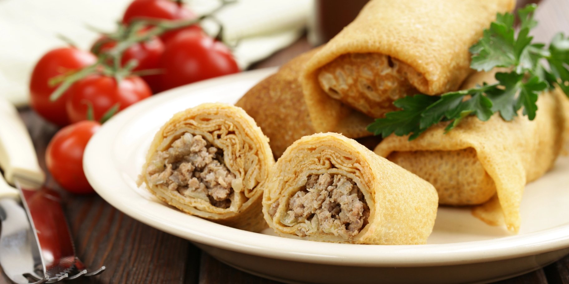 Млинці з ліверною ковбасою