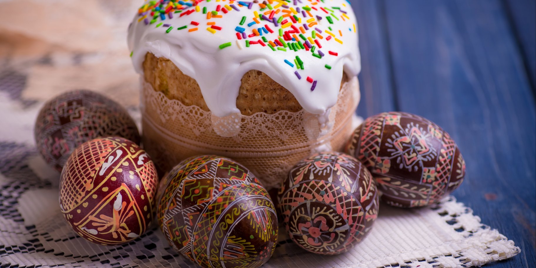 Декор куличи из сладкого кружева