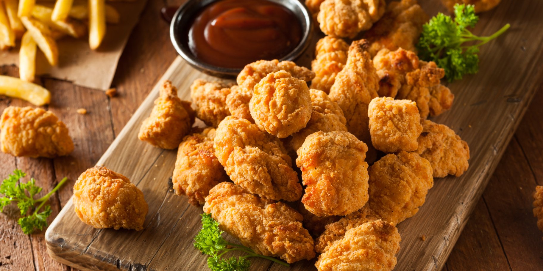 Шматочки курки в паніровці