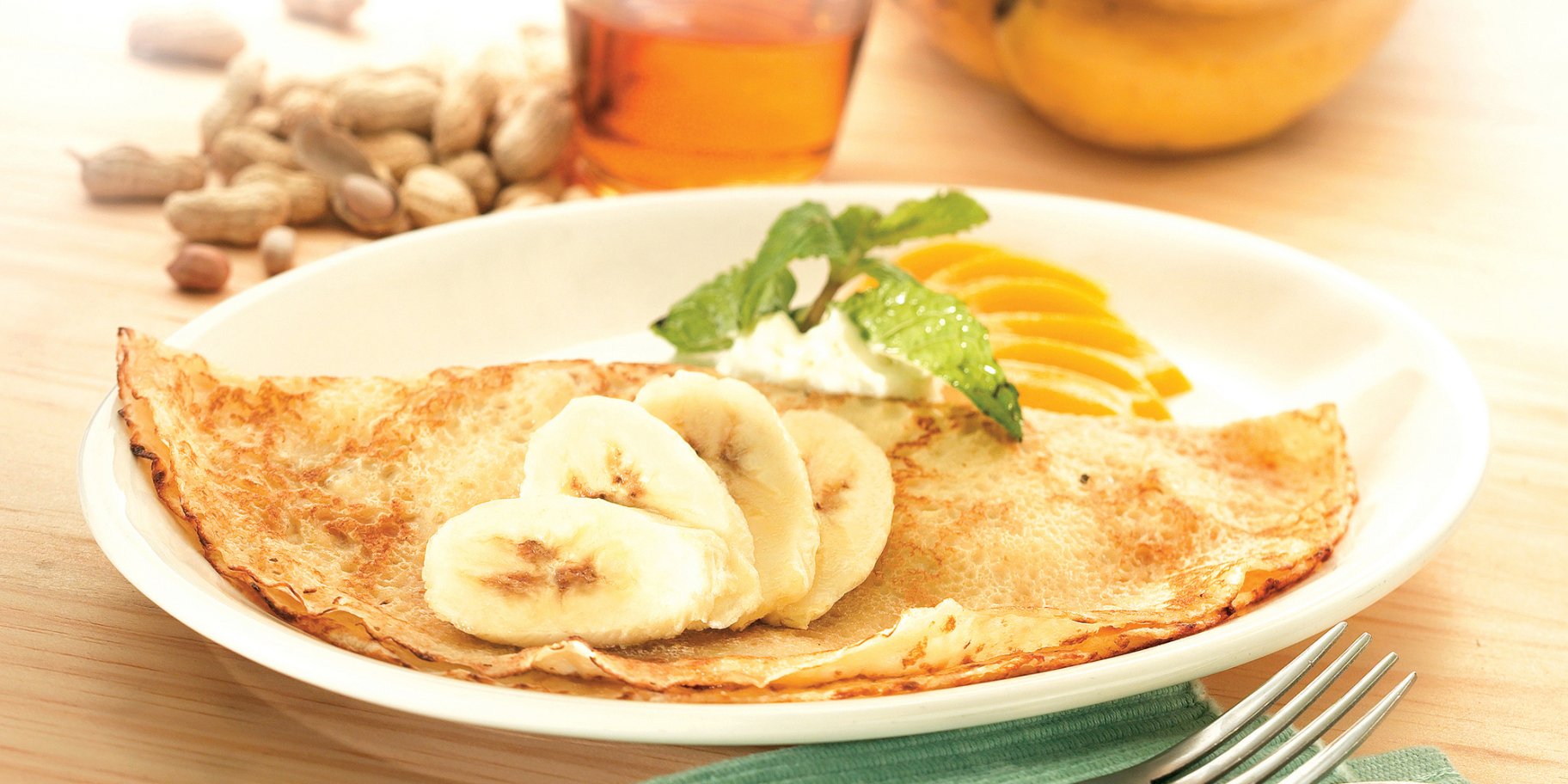 Вівсяний млинець з бананами