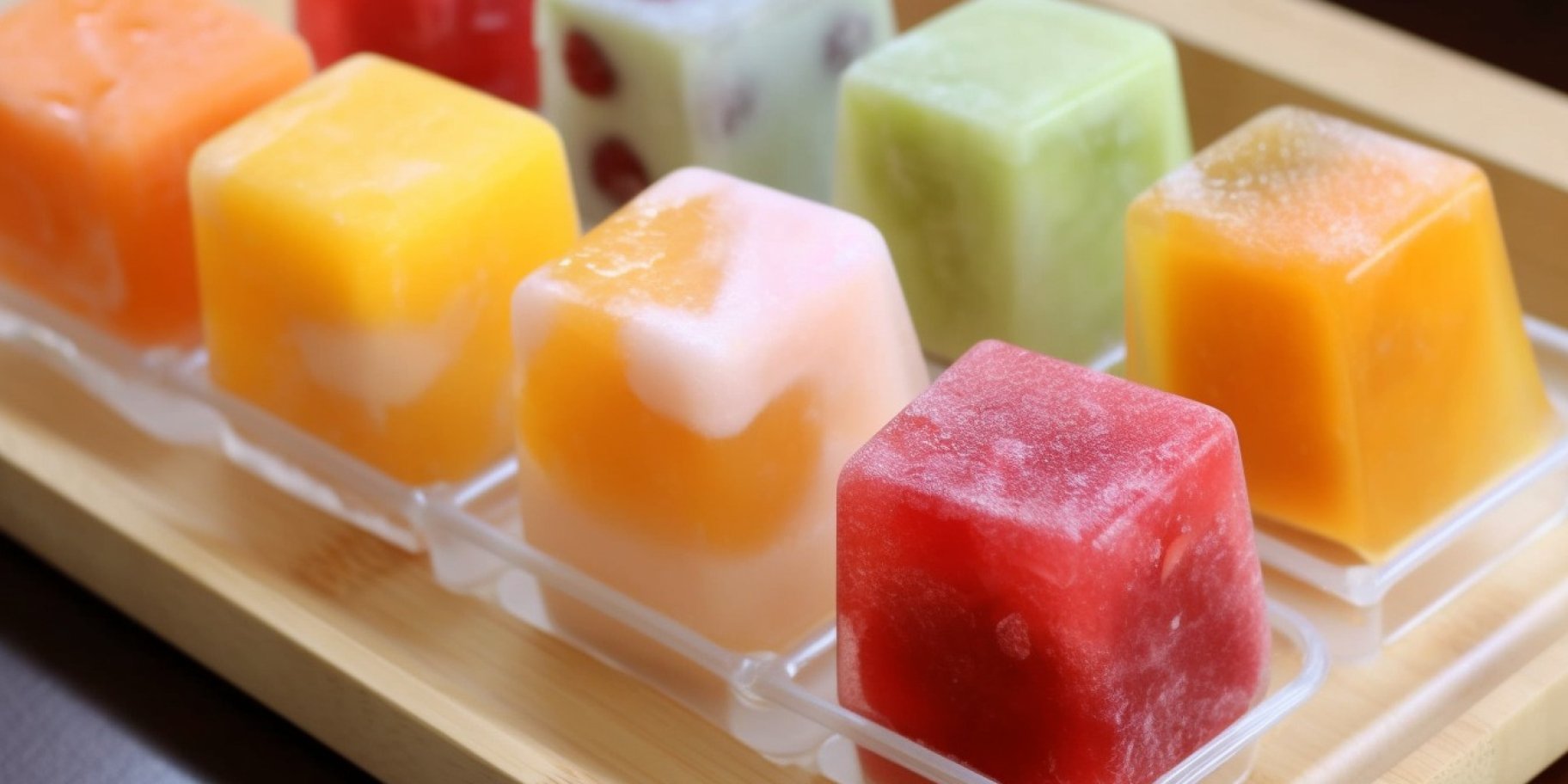 клубничные кубики льда